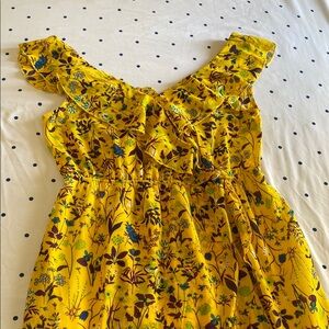 Yellow Maxi Sundress with Ruffled Flutter Sleeves